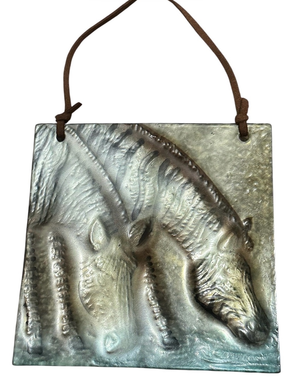 Zebra glass Wall decor - Black, Silver, Brown - Picture 4 of 4